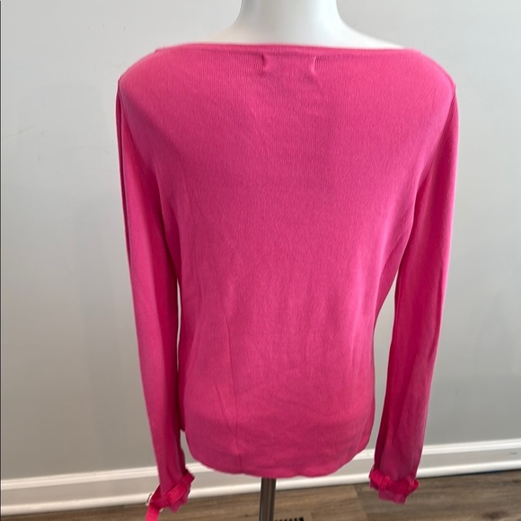 Isaac Mizrahi for Target Medium Pink Long Sleeve Women's Top - Picture 7 of 7